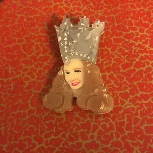 Heavy layers acrylic GOOD witch brooch Wizard of OZ Glinda nwt pin